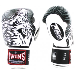 Боксерские перчатки Twins Special с рисунком (FBGV-50 white)